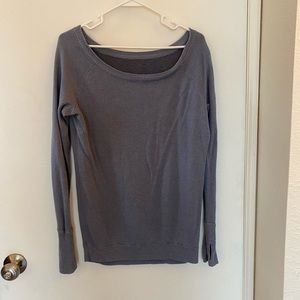 Grey lululemon wide neck sweater
